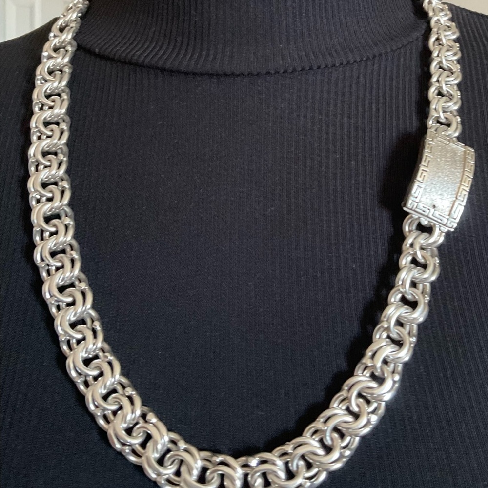 Men Custom Silver Necklace - image 4